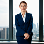 Modern Businesswoman**

"A professional businesswoman in a modest, tailored business suit, standing confidently in a bright, modern office with large windows overlooking a cityscape, fully clothed, appropriate attire, safe for work, perfect anatomy, correct proportions, professional photography, high quality, family-friendly."

**