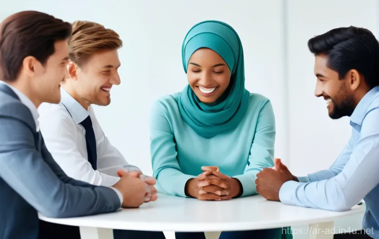 광고홍보사와 기업 커뮤니케이션 전략 - **Prompt 1: Building Authentic Trust and Understanding**
    "A diverse group of people, including a...