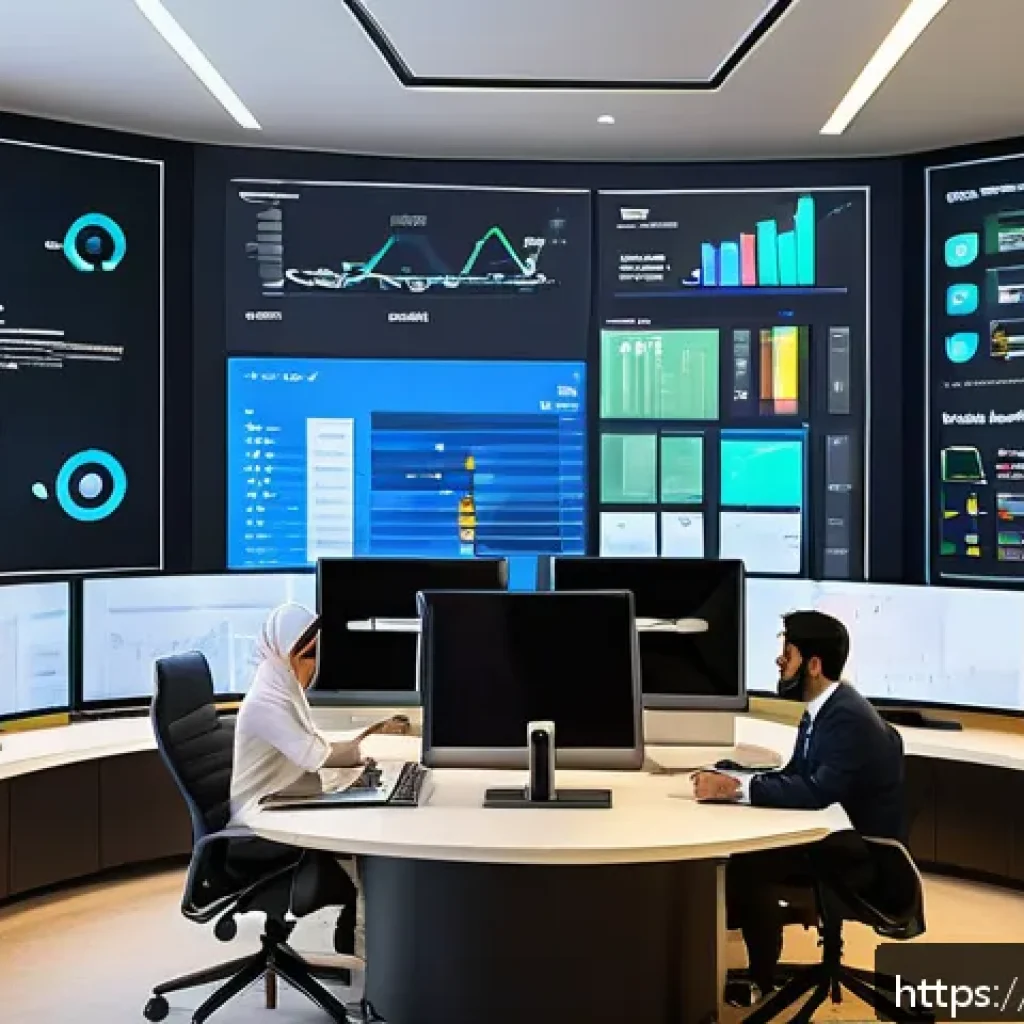 광고홍보사와 소비자 친화적 광고 캠페인 - A modern Middle Eastern digital marketing office scene, showing a diverse team of professionals acti...